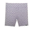 WAVY CHECK BIKE SHORTS PURPLE
